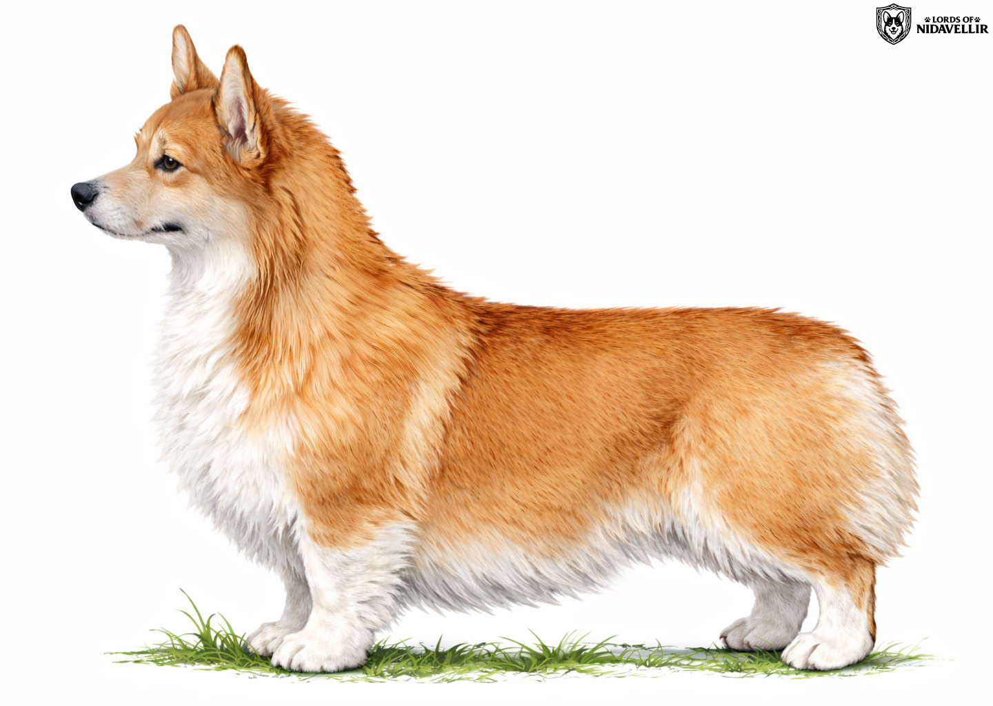 Prawidłowe umaszczenie rude z białymi znaczeniami – przykład